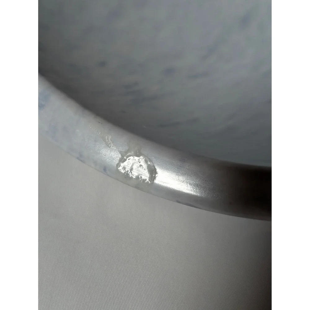 Vintage Melmac Melamine Light Blue & White Speckled Confetti Mixing Bowl 10